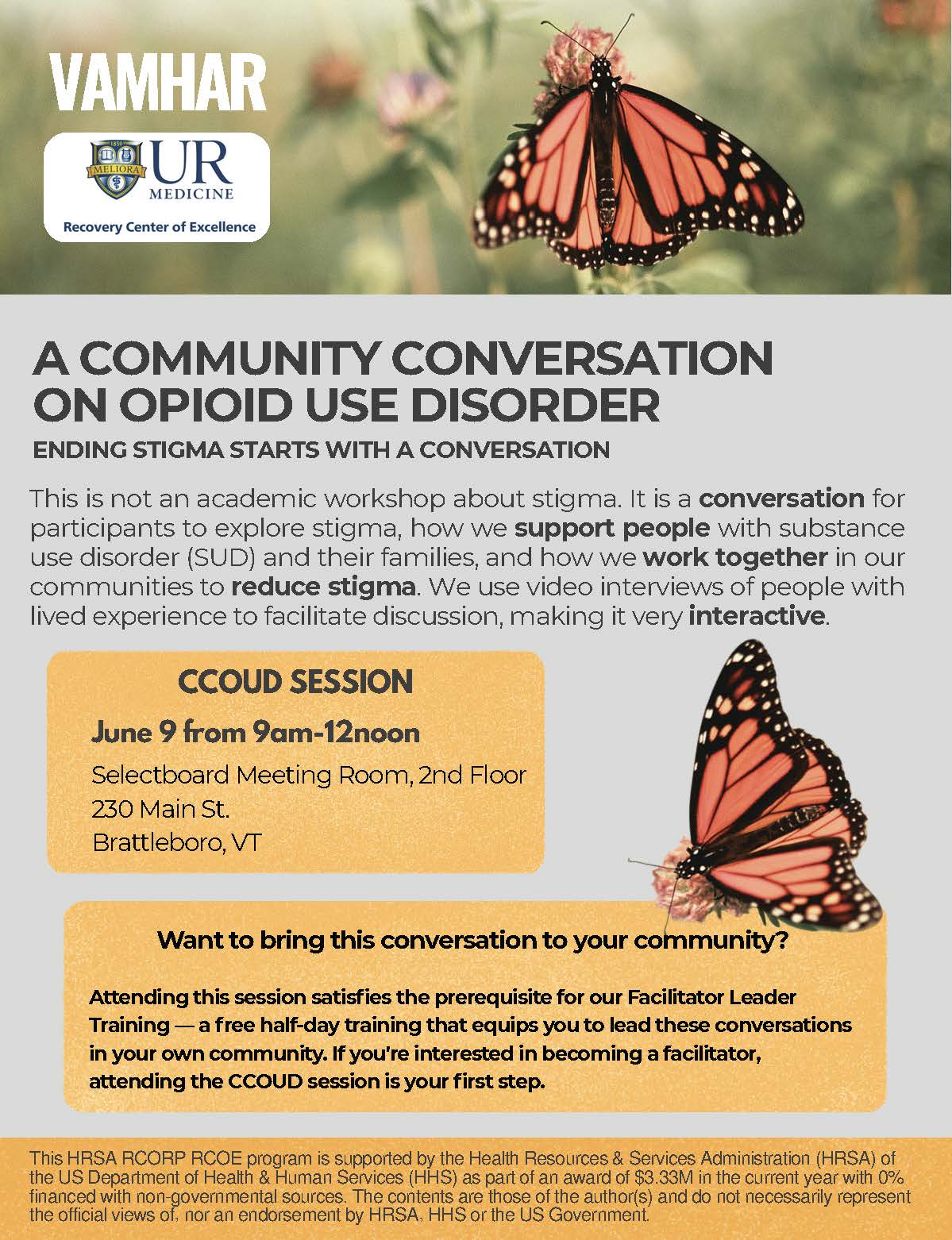 A flyer promoting the event publicized in this article.