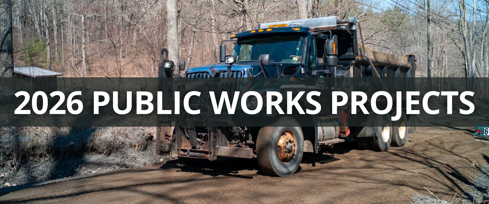 A banner link to the 2026 Public Works projects page.