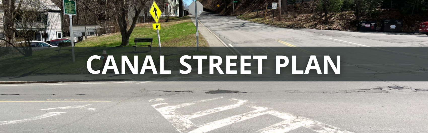 A banner link to the Canal Street Plan webpage.