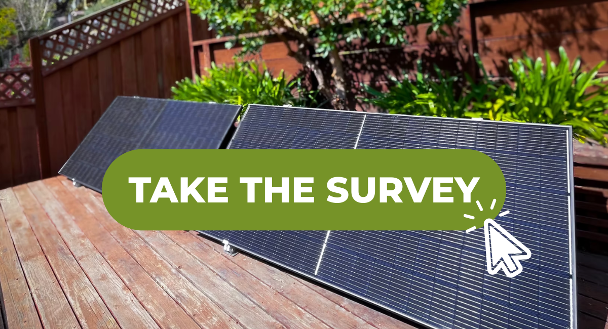 A banner link to a solar survey.
