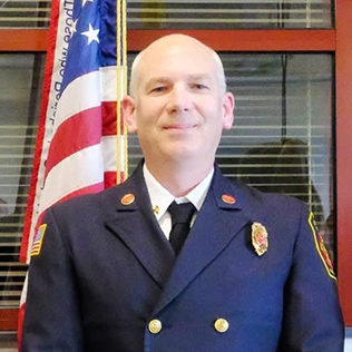 A photo of Fire Chief Jay Symonds. 